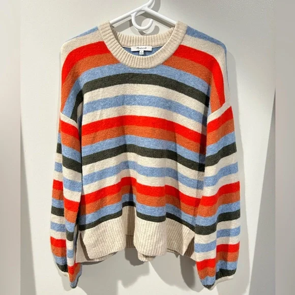 Madewell Striped Oversized Sweater - Picture 1 of 6